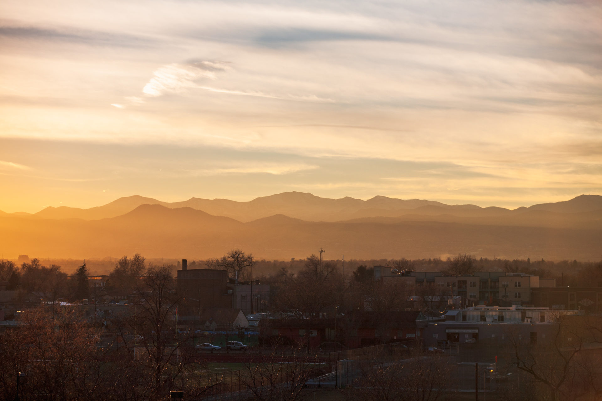 Mount Evans sunset - November 27, 2010