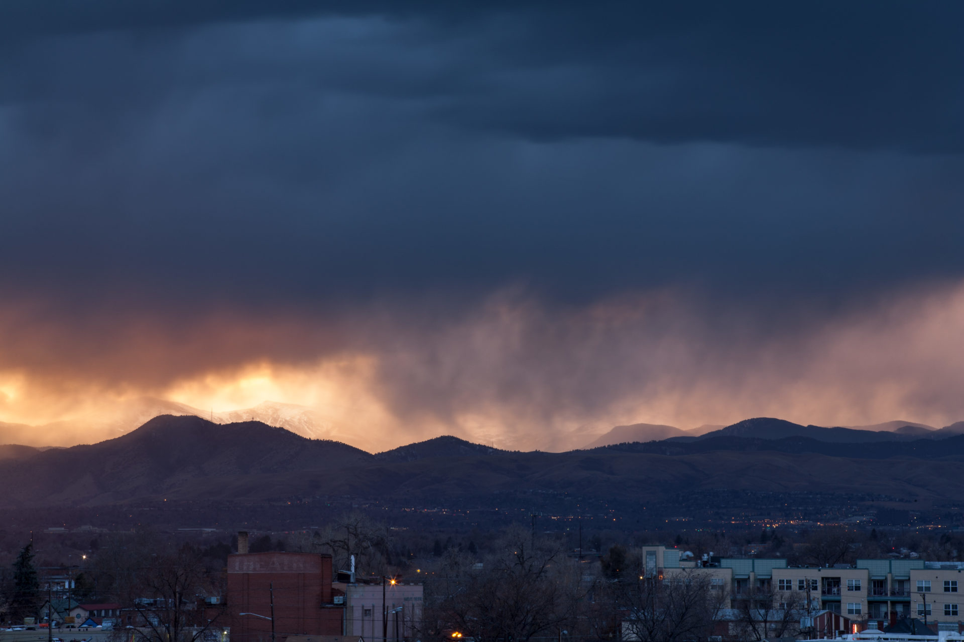 Mount Evans sunset - November 28, 2010