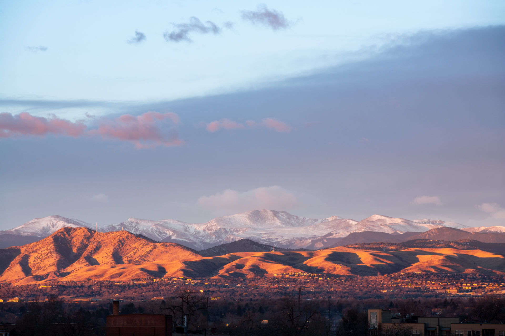 Mount Evans sunrise - December 1, 2010