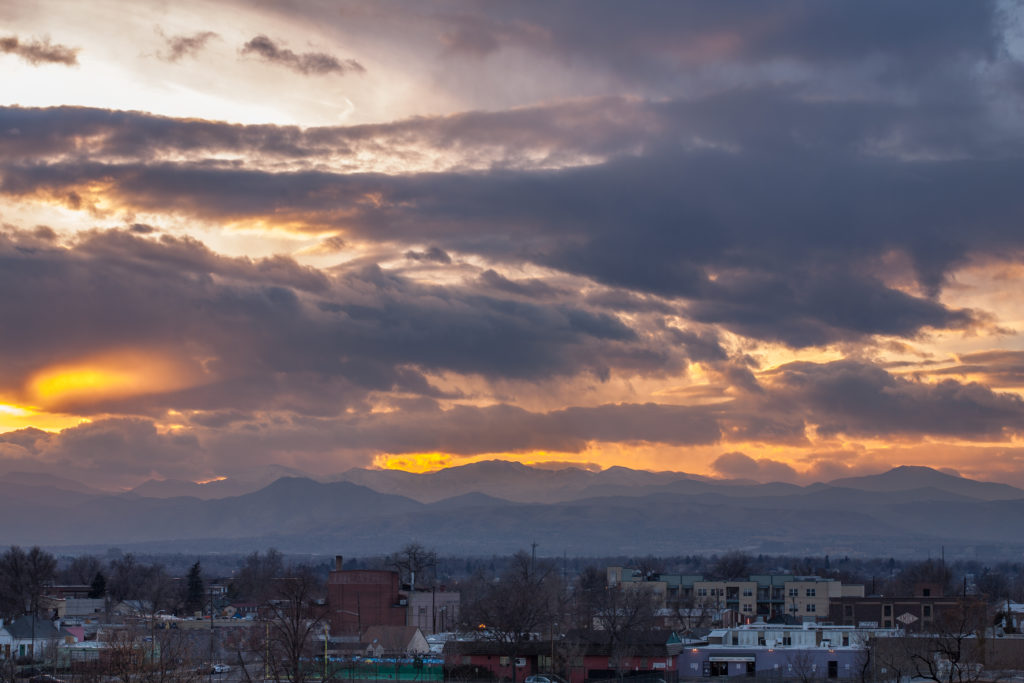 Mount Evans sunset - December 5, 2010