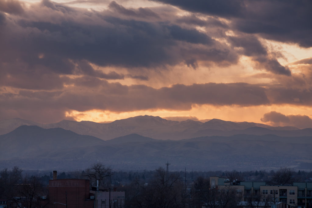 Mount Evans sunset - December 5, 2010