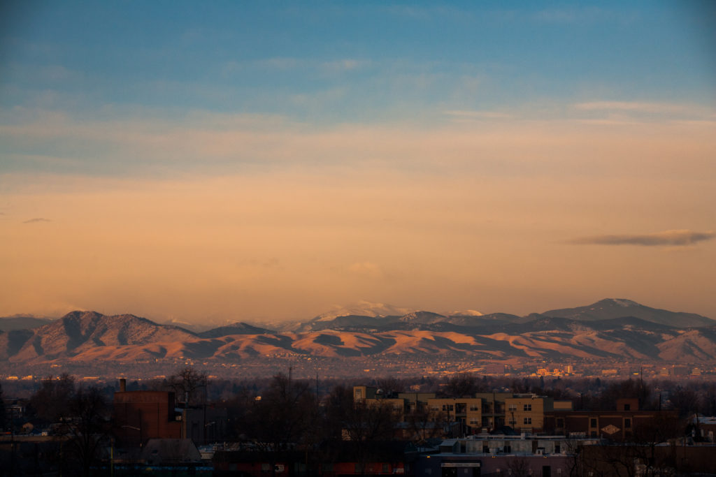 Mount Evans sunrise - December 18, 2010