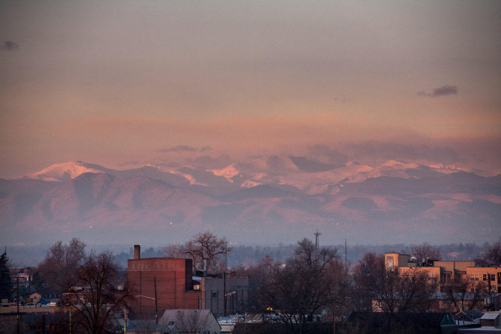 Mount Evans sunrise - December 23, 2010