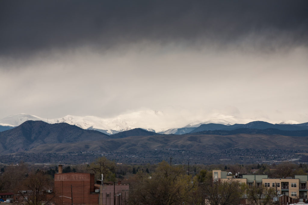 Clearing storm over Mount Evans - April 26, 2011