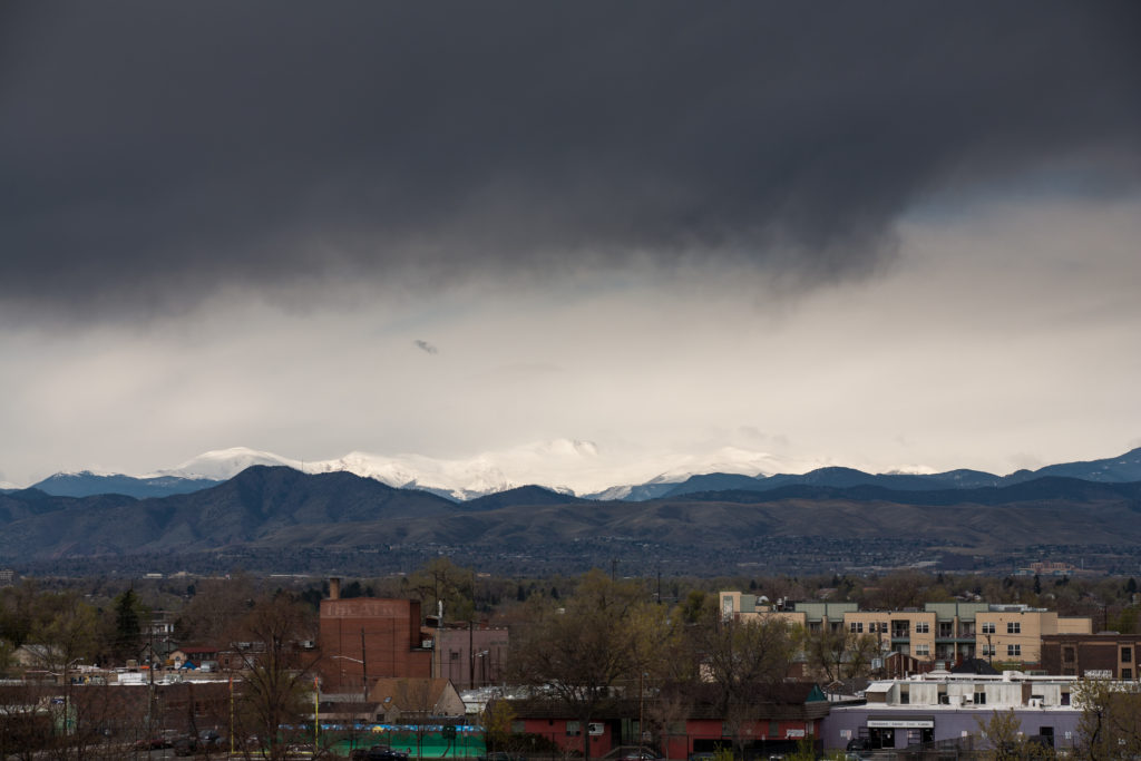 Clearing storm over Mount Evans - April 26, 2011