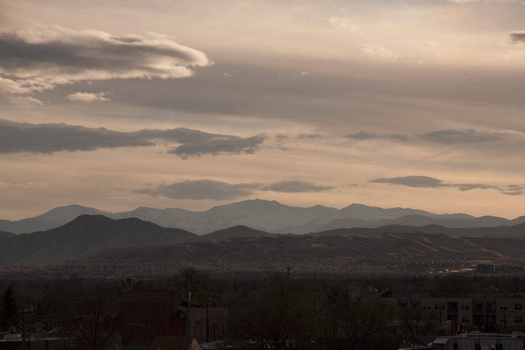 Mount Evans sunset - April 28, 2011