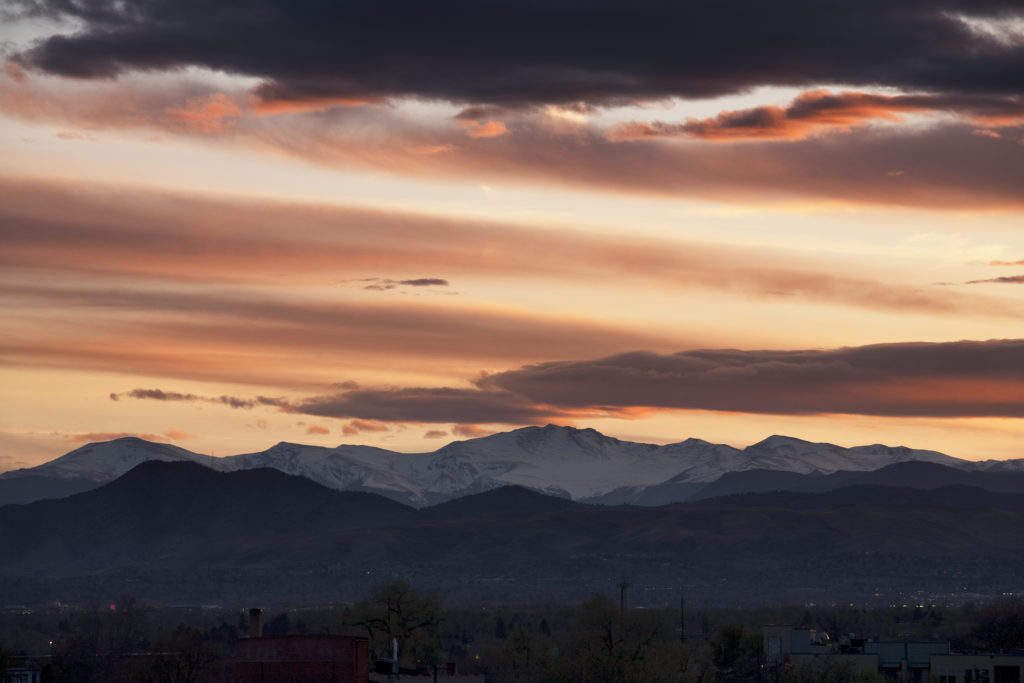 Mount Evans sunset - April 28, 2011