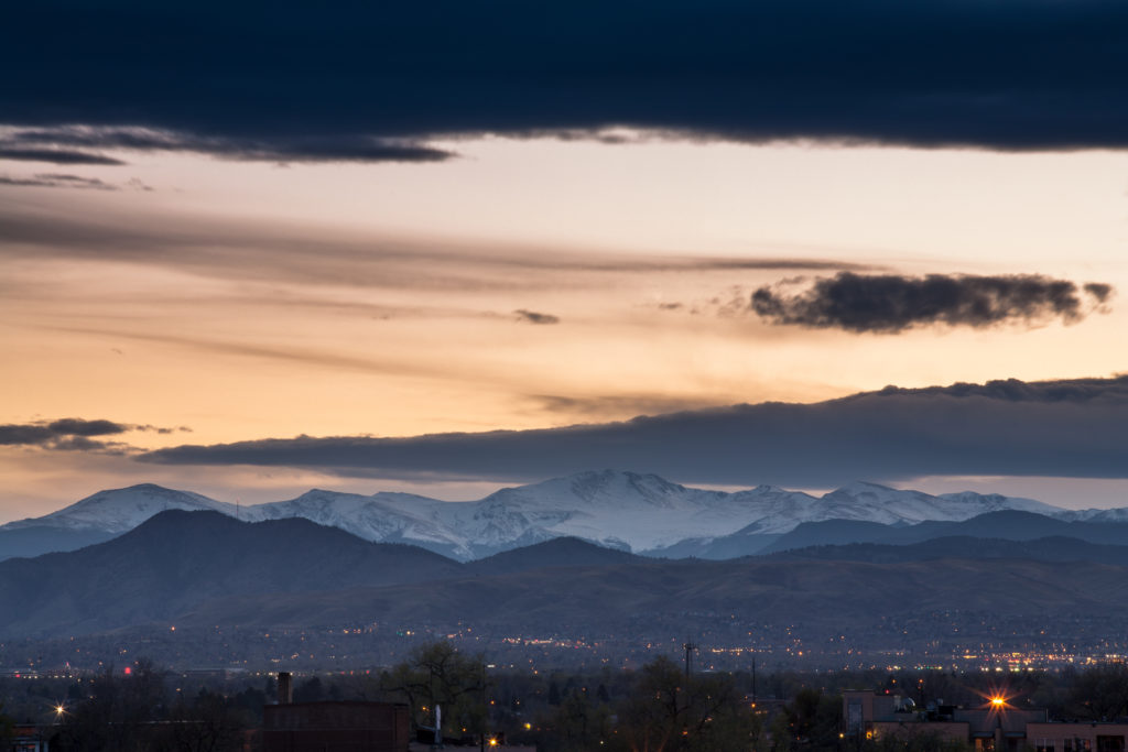 Mount Evans sunset - April 28, 2011