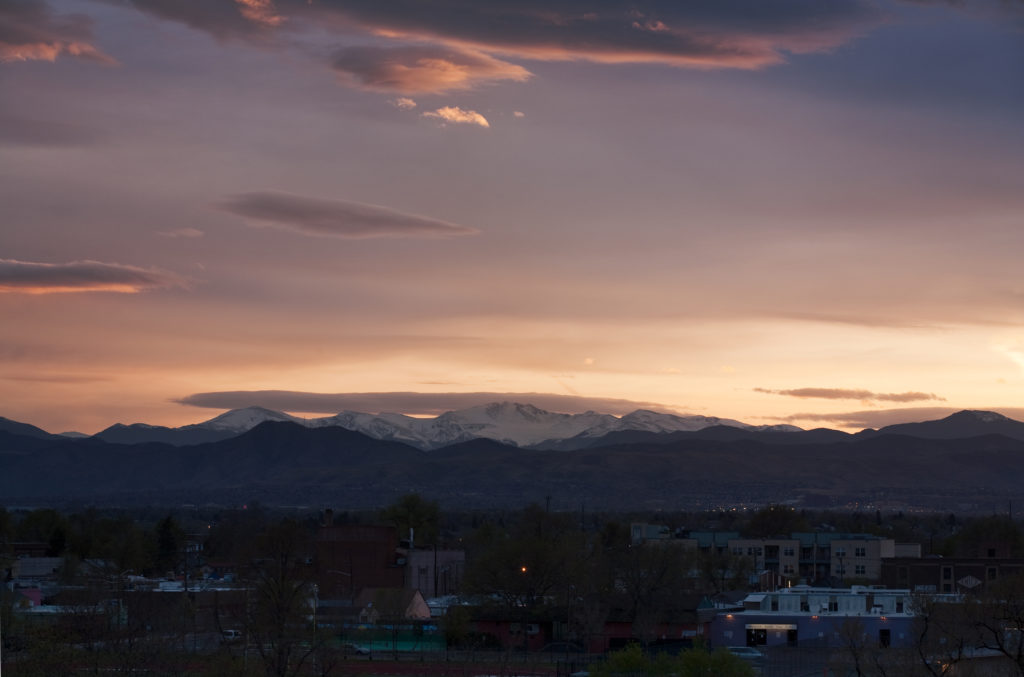 Mount Evans sunset - May 3, 2011