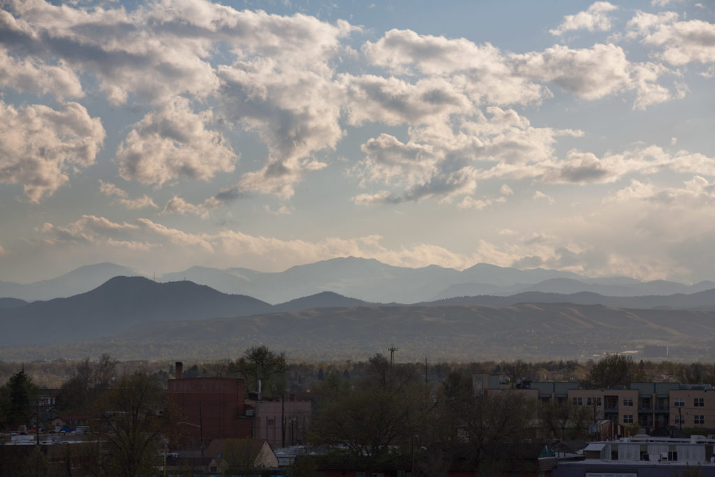 Mount Evans and clouds at sunset - May 4, 2011