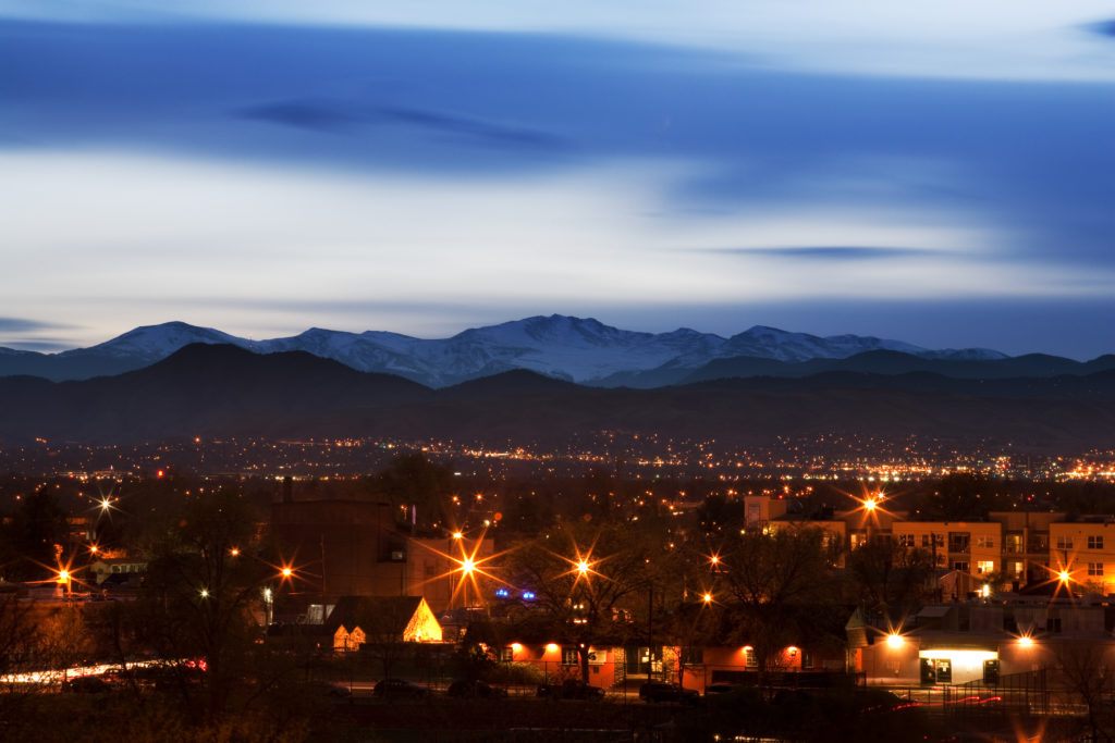 Mount Evans after sunset - March 6, 2011