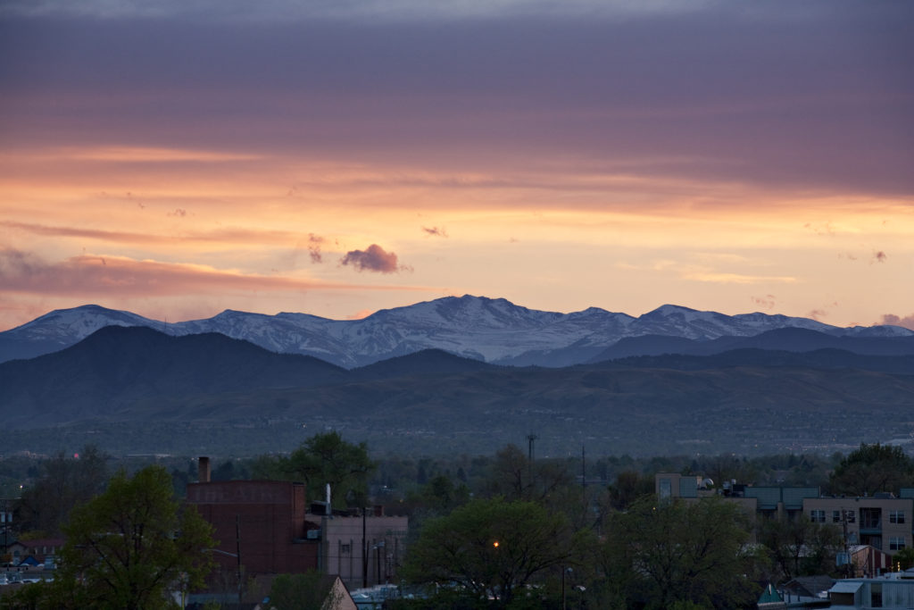 Mount Evans sunset - May 8, 2011