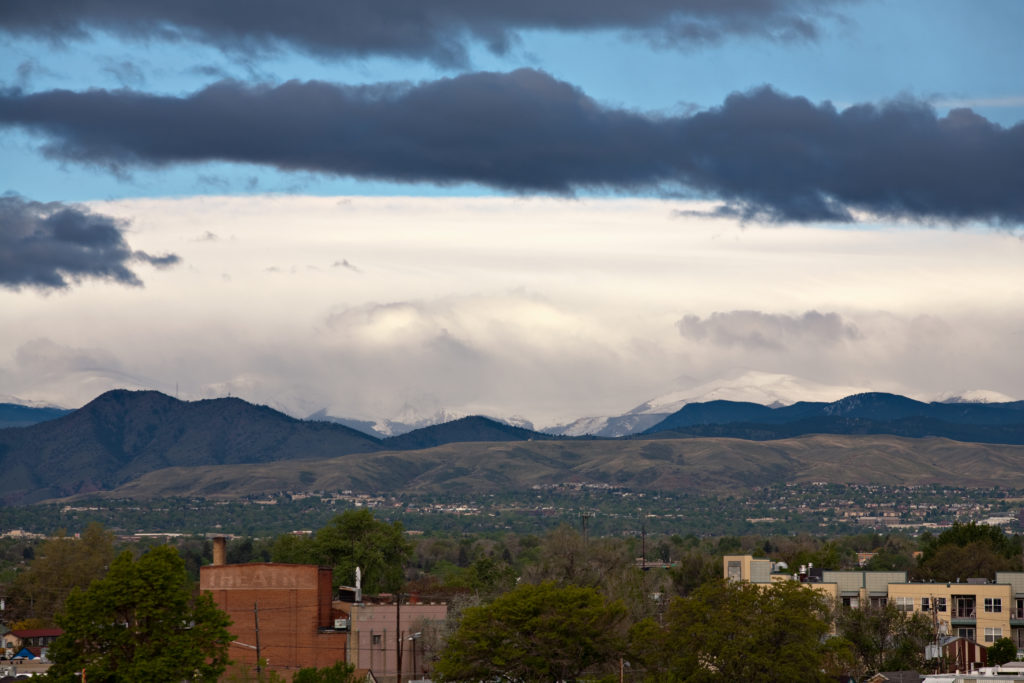 Mount Evans obscured at sunrise - May 21, 2011