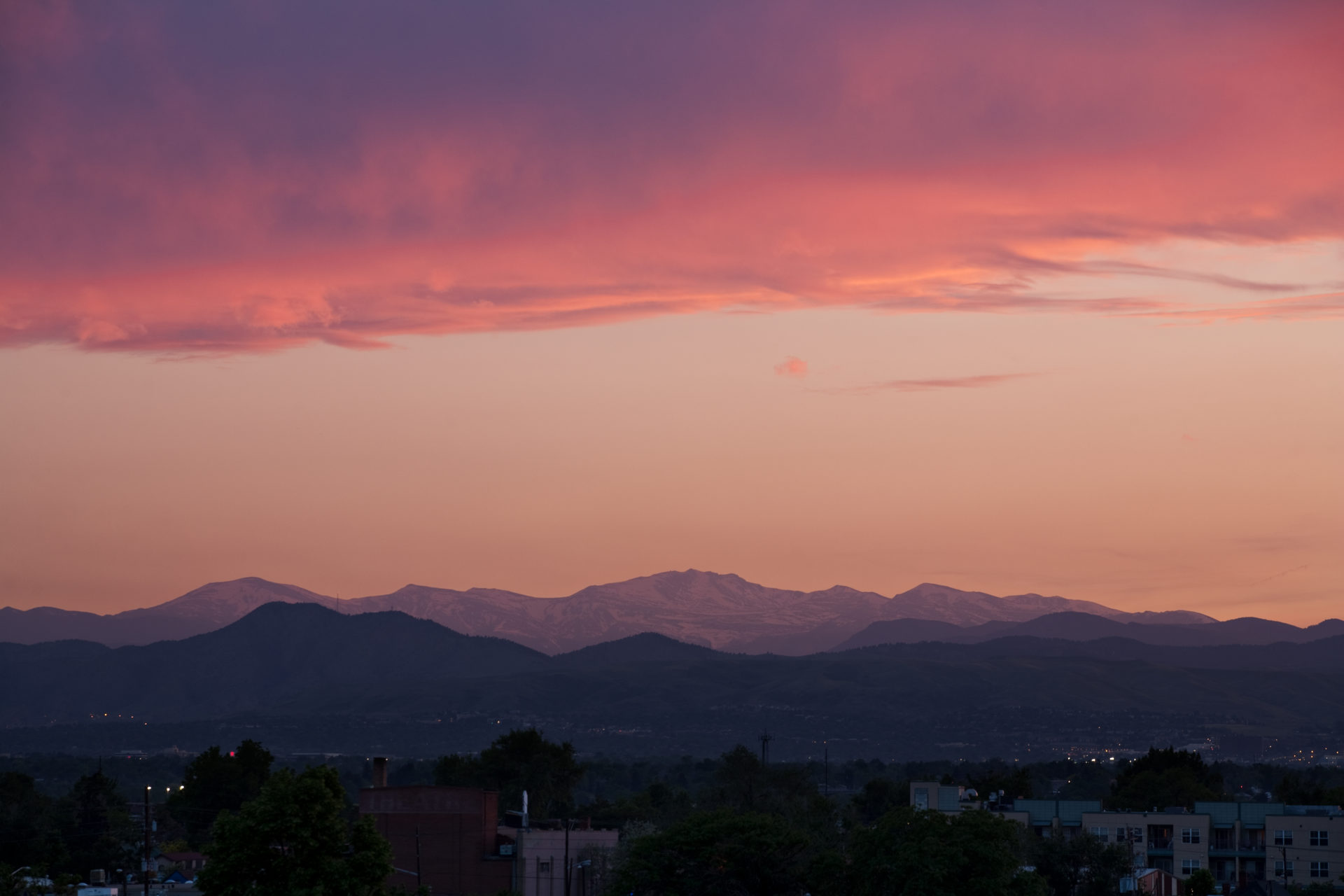 Mount Evans sunset - June 3, 2011