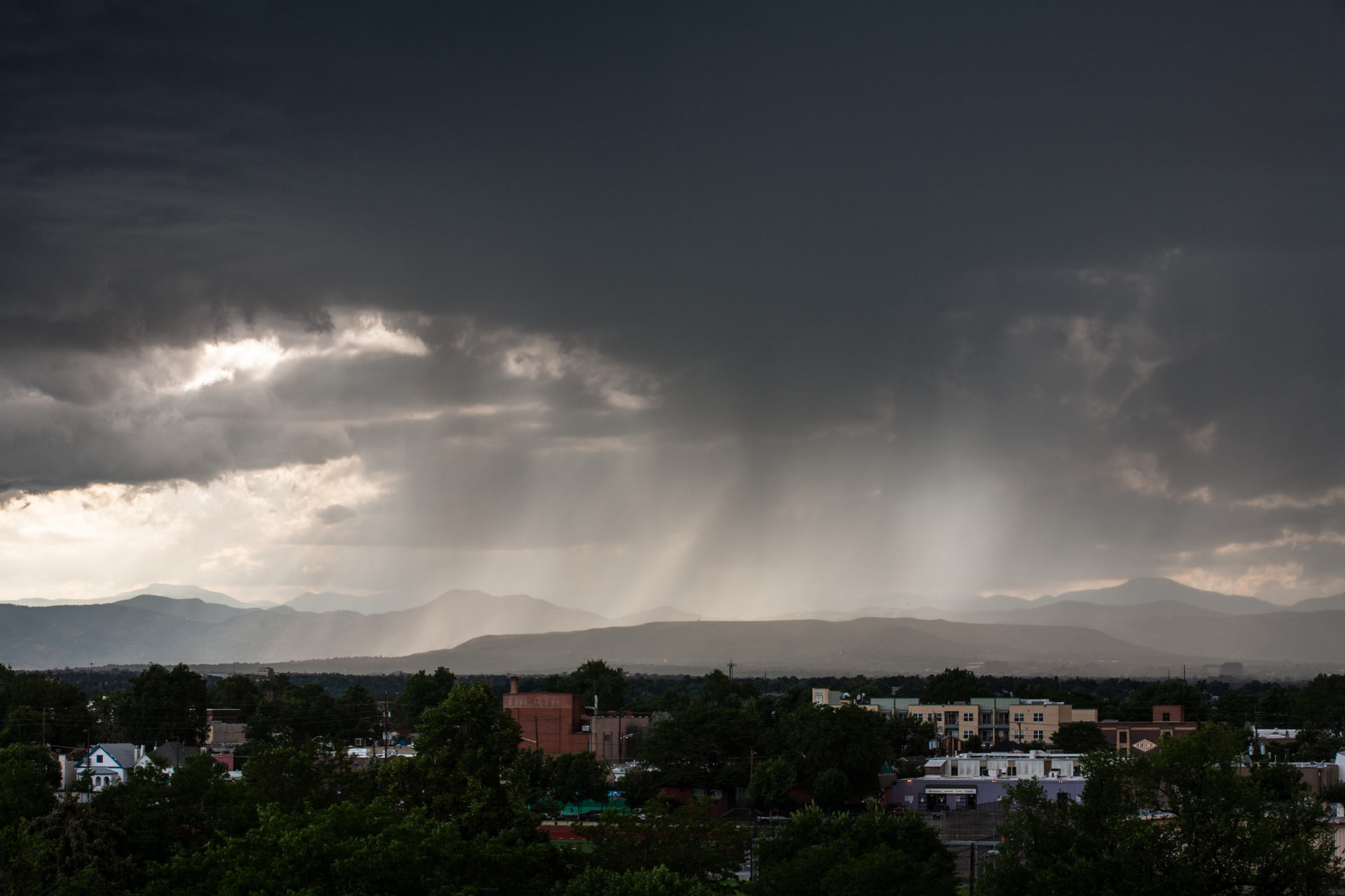 Mount Evans obscured by a storm - July 13, 2011