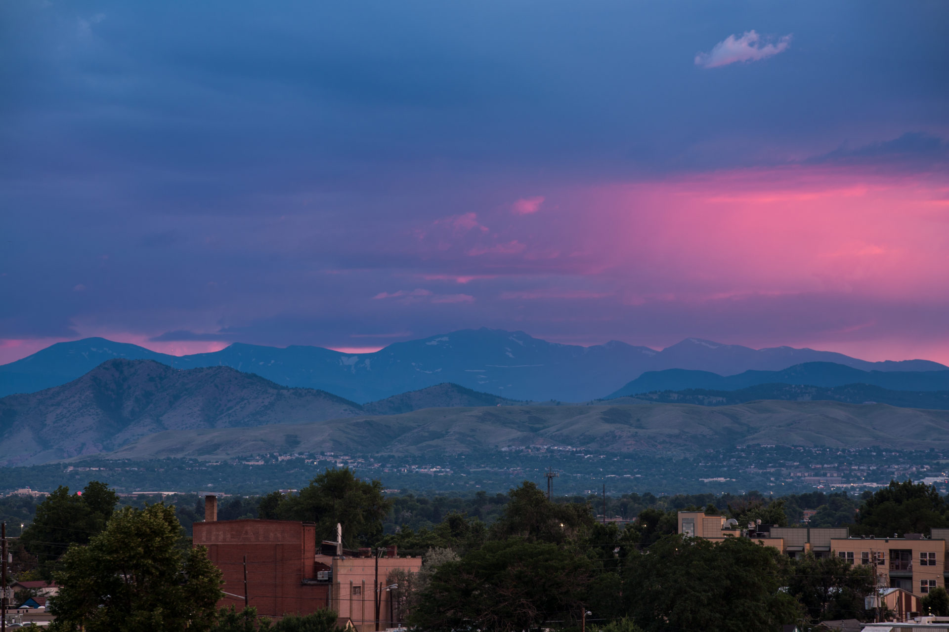 Mount Evans sunset - July 15, 2011