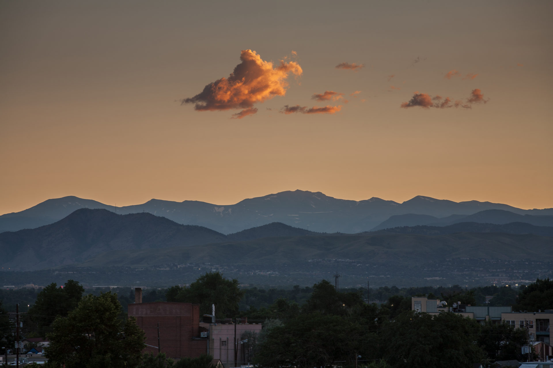 Mount Evans sunset - July 22, 2011