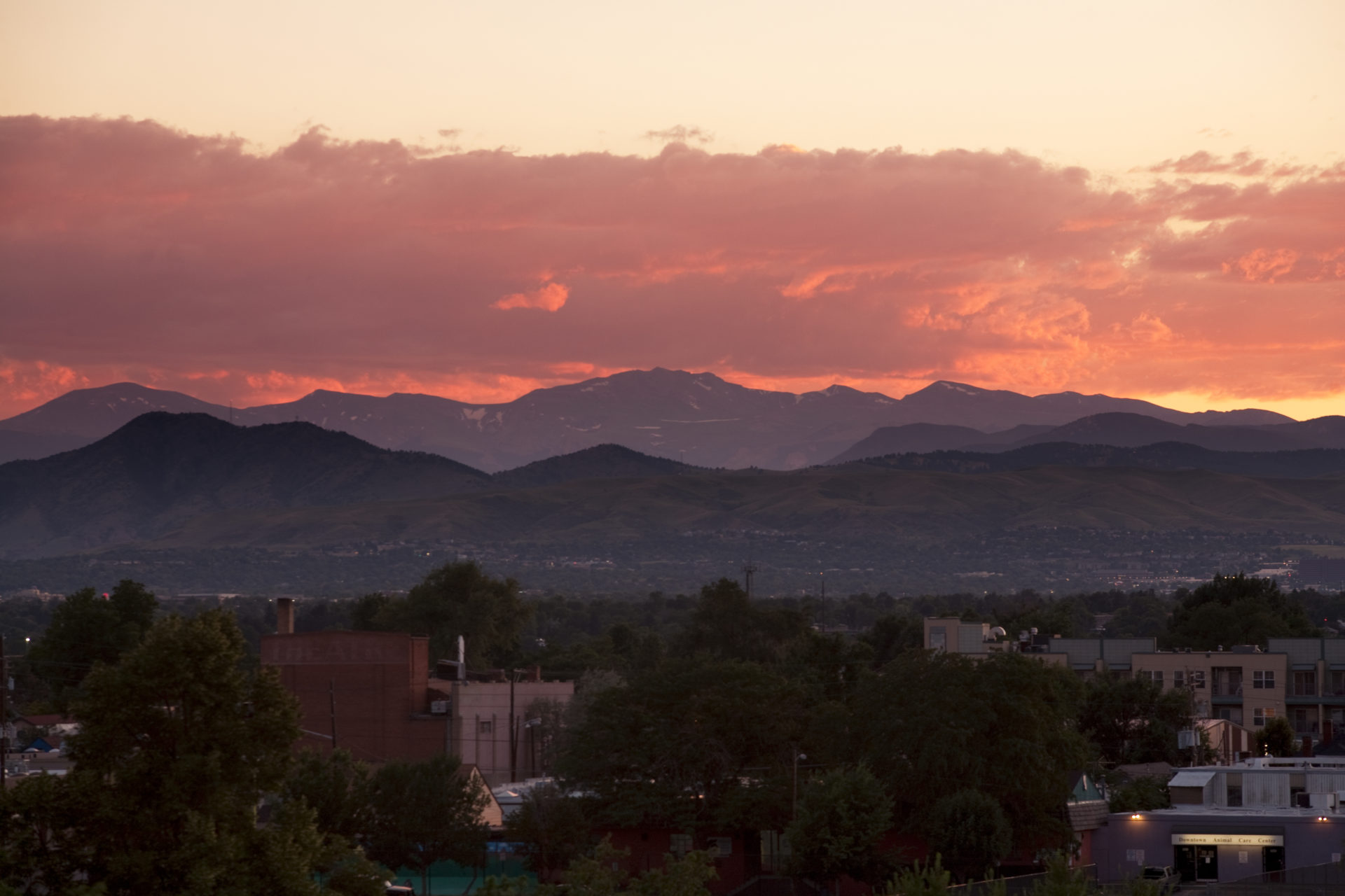 Mount Evans sunset - July 23, 2011