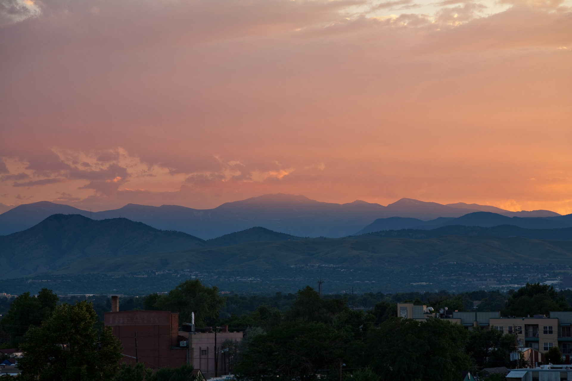 Mount Evans sunset - July 24, 2011