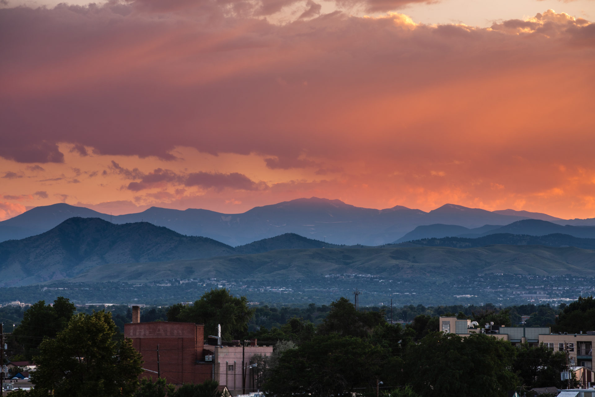 Mount Evans sunset - July 24, 2011