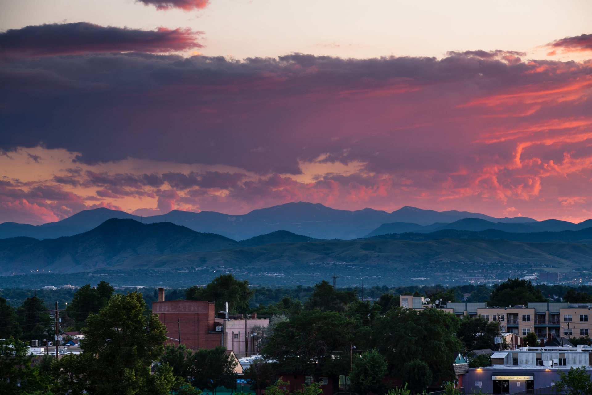 Mount Evans sunset - July 24, 2011