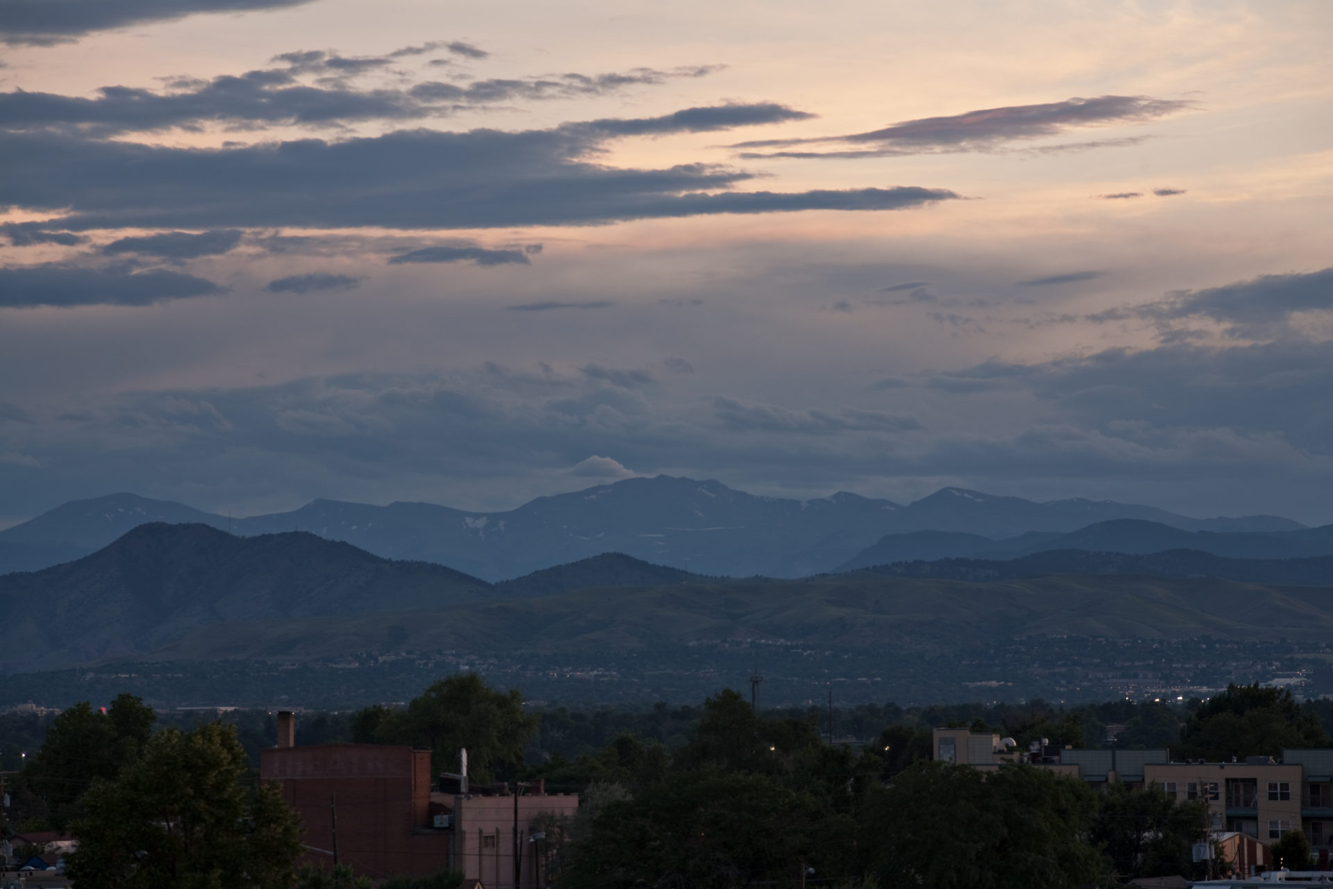 Mount Evans after sunset - July 25, 2011