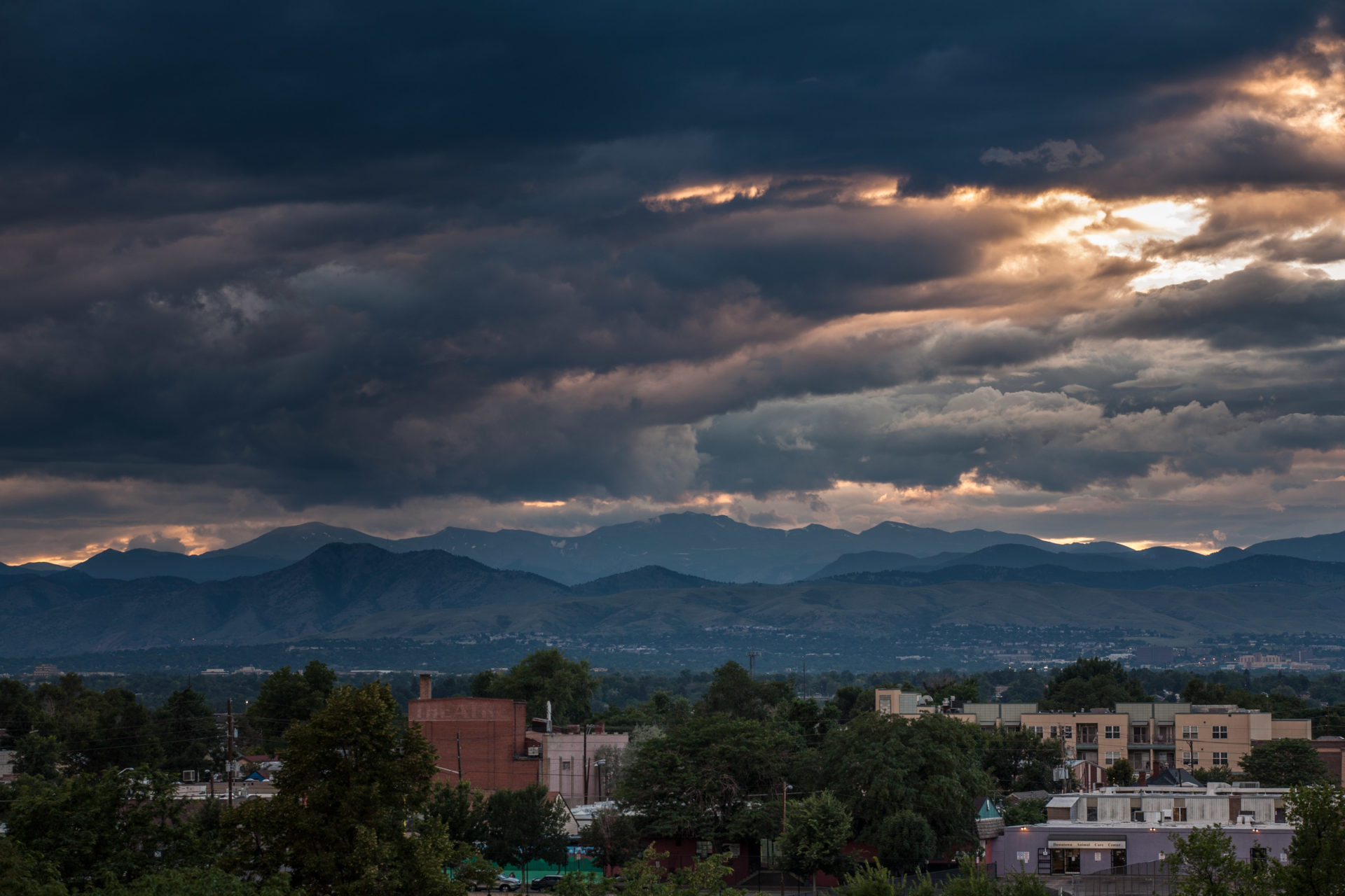 Mount Evans sunset - August 1, 2011