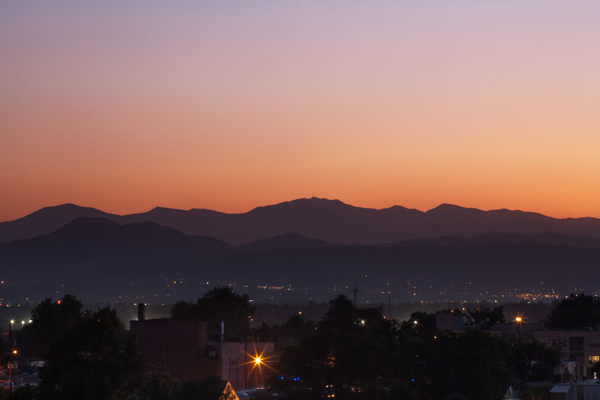 Mount Evans sunset - August 9, 2011