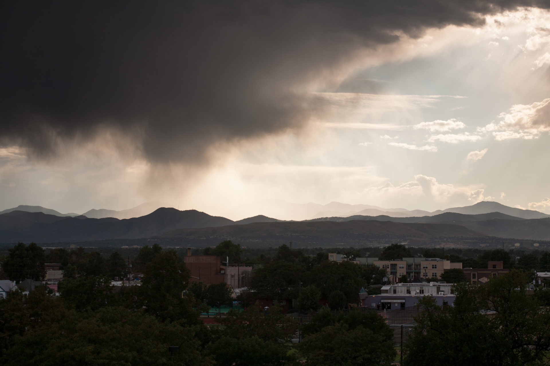 Mount Evans and storm - August 12, 2011