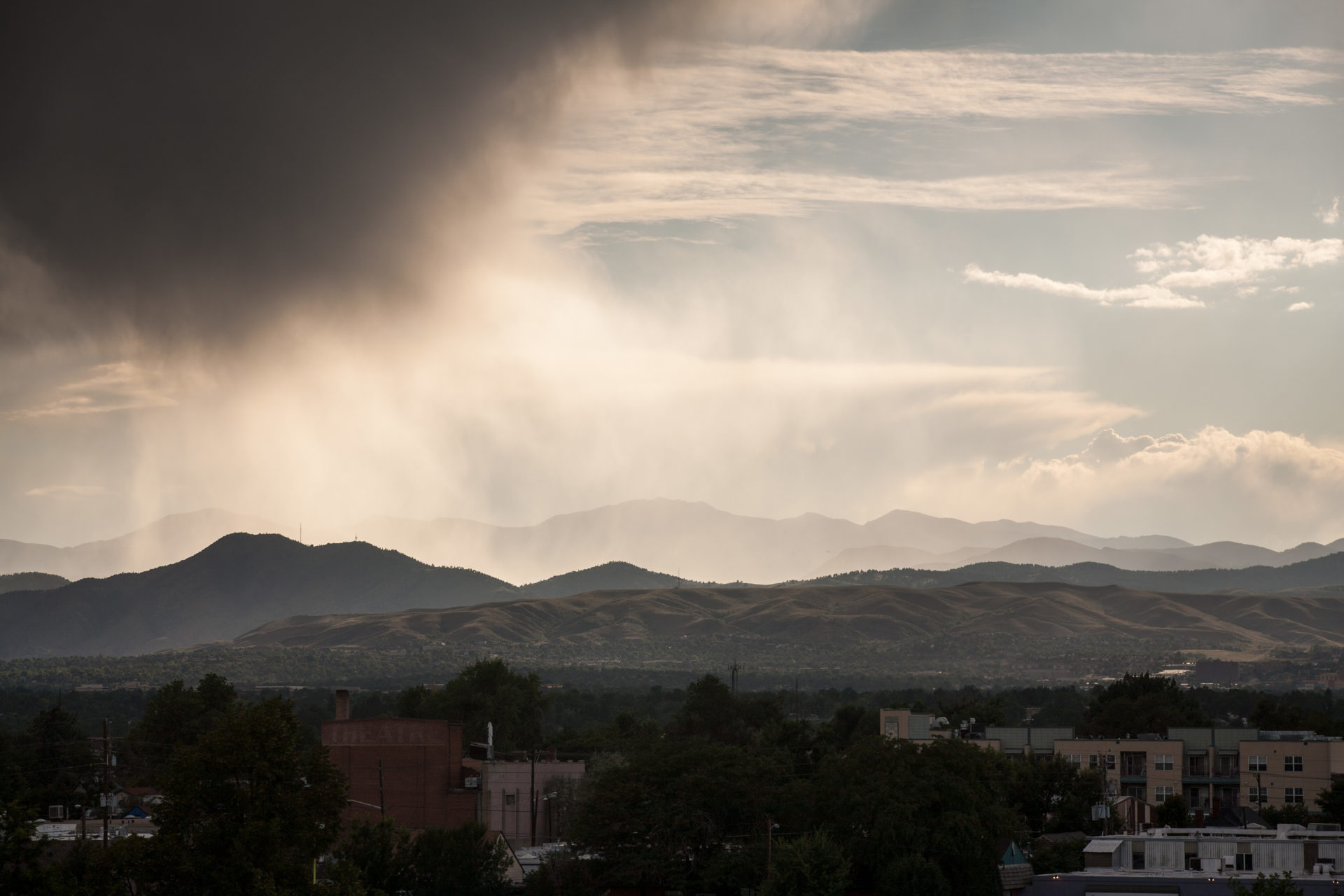 Mount Evans and storm - August 12, 2011