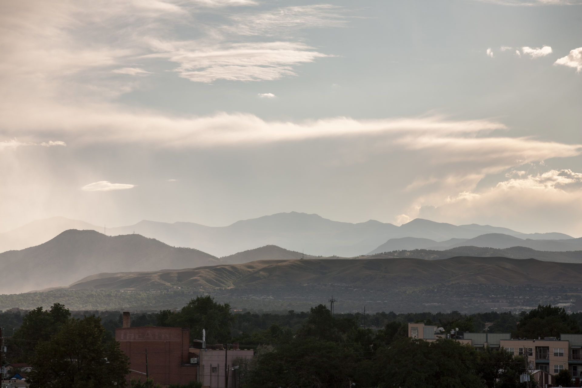 Mount Evans and clearing storm - August 11, 2011