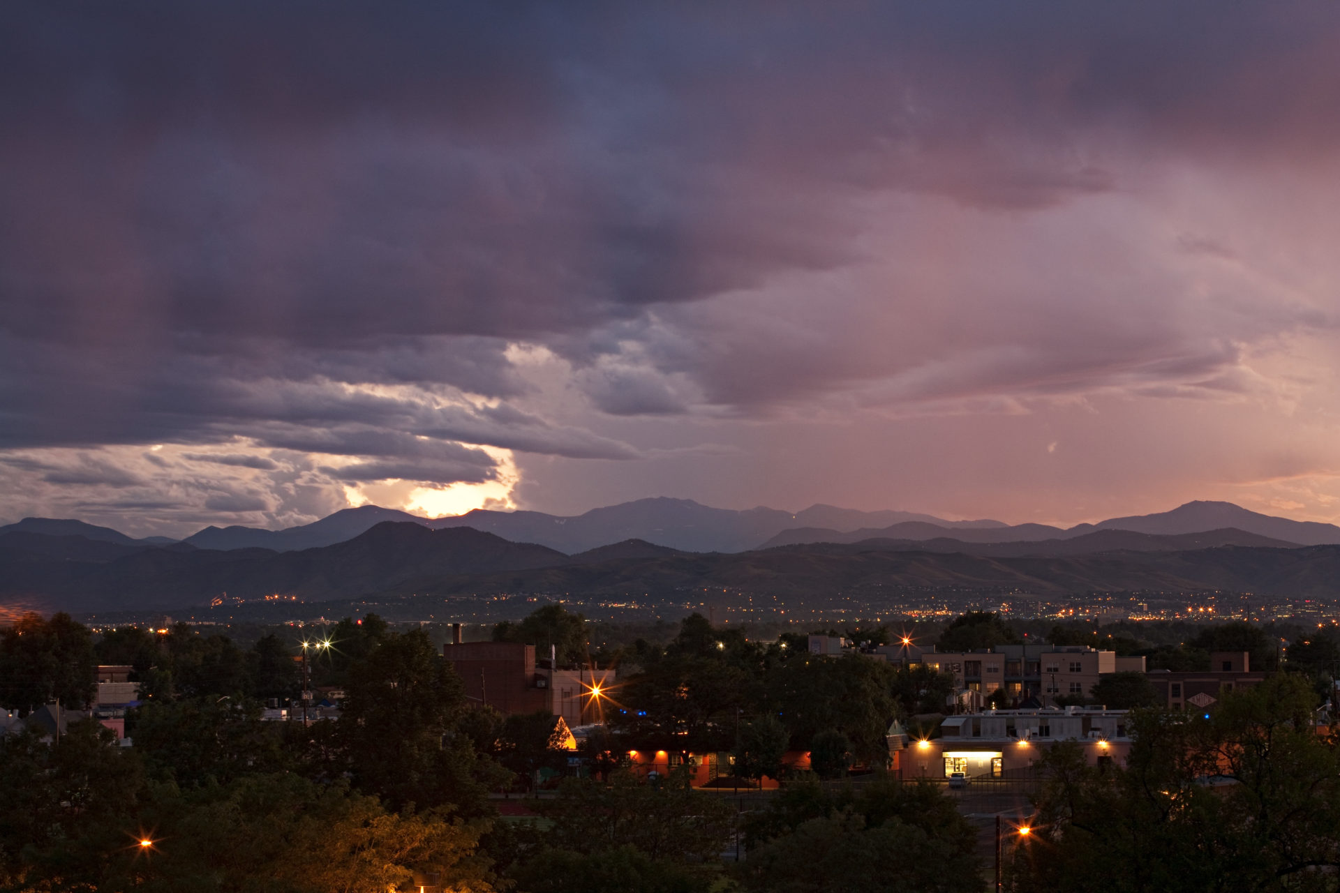 Mount Evans sunset - August 16, 2011