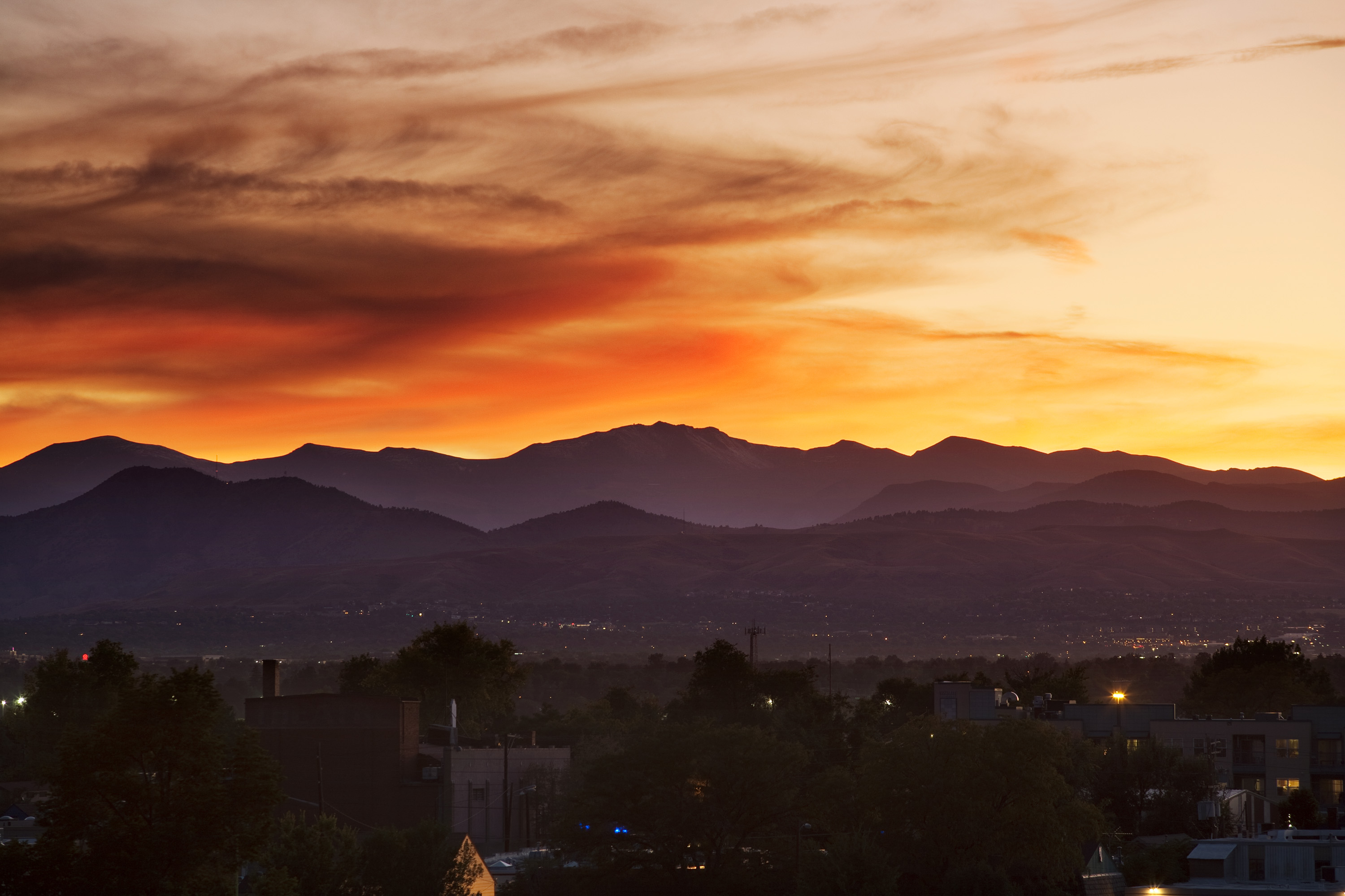 Mount Evans sunset - September 22, 2011